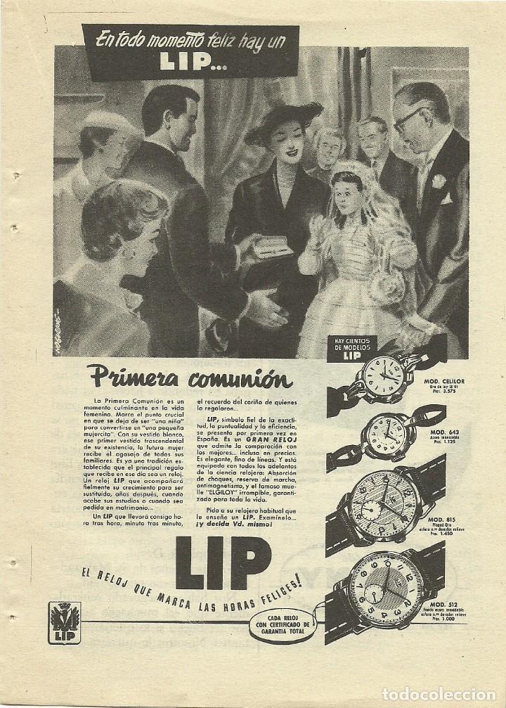 Otros Art&iacute;culos de Coleccionismo en Papel: Recorte Publicitario LIP Reloj Relojes - Publicidad revista prensa peri&oacute;dico antiguo vintage