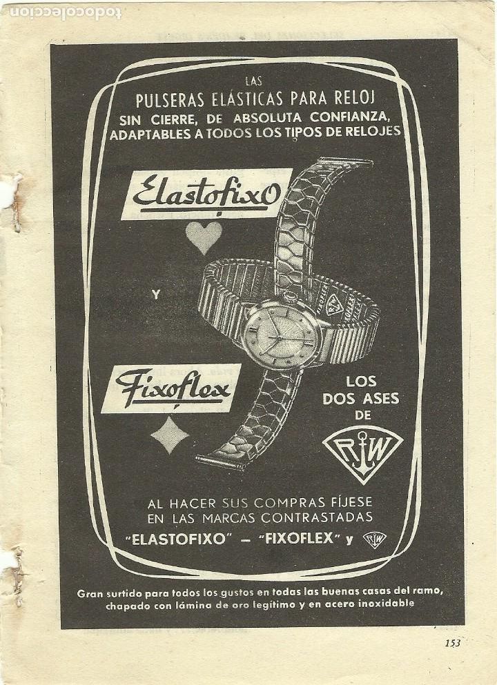 Otros Art&iacute;culos de Coleccionismo en Papel: Recorte Publicitario Pulseras el&aacute;sticas ELASTOFIXO FIXOFLEX - Publicidad revista prensa peri&oacute;dico