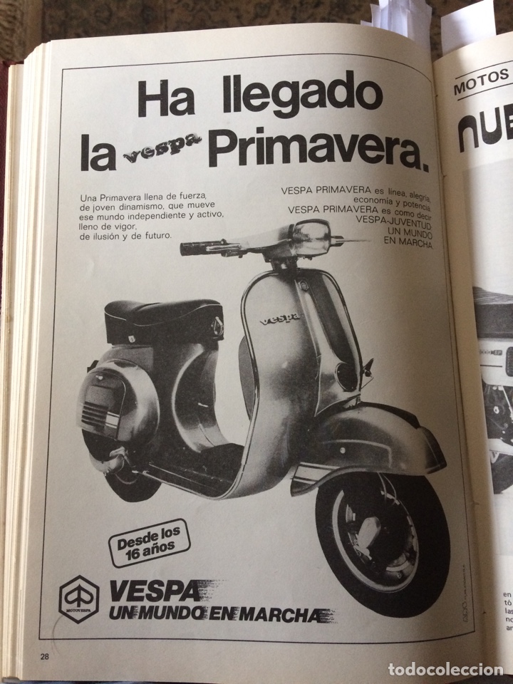 Otros Art&iacute;culos de Coleccionismo en Papel: Publicidad Moto Vespa primavera de 1978