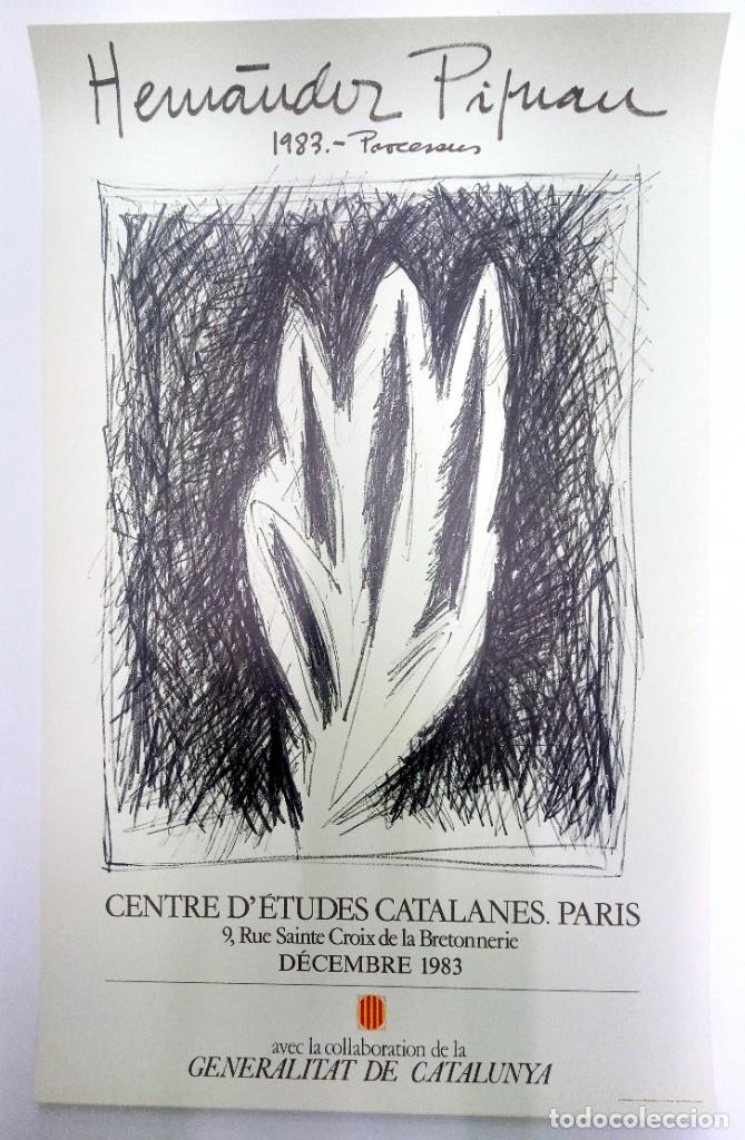 Otros art&iacute;culos de coleccionismo en papel: Cartel Hern&aacute;ndez Pijuan. 1983: Processus - Centre d'etudes catalans de Par&iacute;s