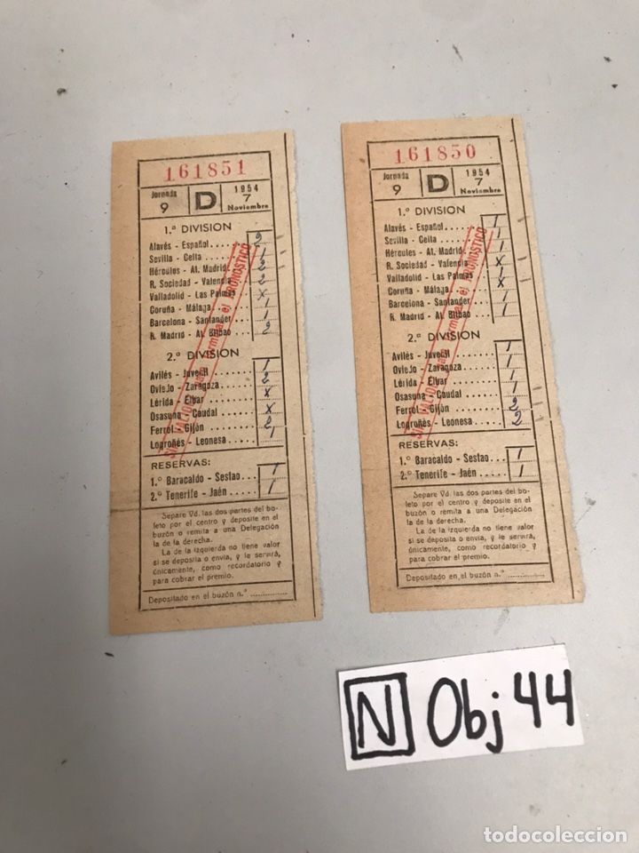 Paper Collecting Others: Antiguos ticket de apuestas de f&uacute;tbol espa&ntilde;ol