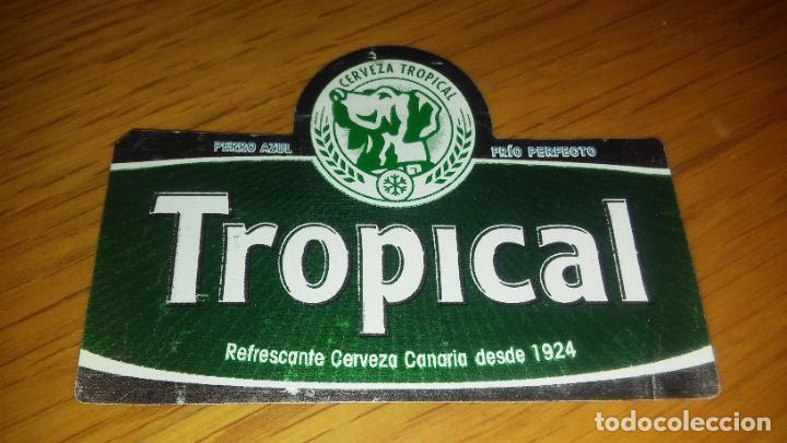 Otros Art&iacute;culos de Coleccionismo en Papel: ETIQUETA CERVEZA BEER CERVESA Tropical islas canarias Las Palmas Gran Canaria