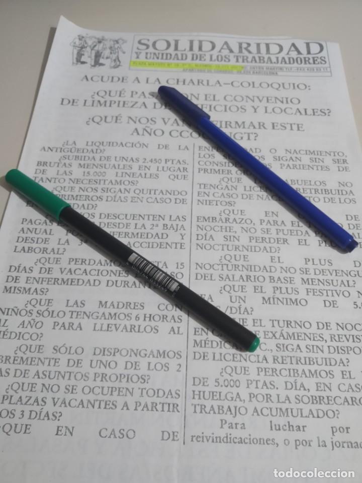 Otros Art&iacute;culos de Coleccionismo en Papel: Solidaridad y unidad de los trabajadores, FOLLETO PUBLICIDAD D-A-4 2 CARAS
