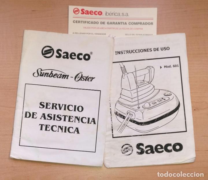 Otros art&iacute;culos de coleccionismo en papel: Dos Folletos / libretos - SAECO Servicio Asistencia T&eacute;cnica y Instrucciones de uso Mod 601