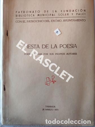 Outros artigos de papel: ANTIG&Uuml;O LIBRETO  DE LA FIESTA DE LA POESIA DE TERRASSA DEL A&Ntilde;O 1971