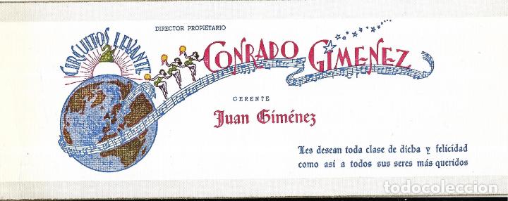 Outros artigos de papel: *** JN337 - FELICITACION DE CIRCUITOS LEVANTE - CONRADO GIMENEZ