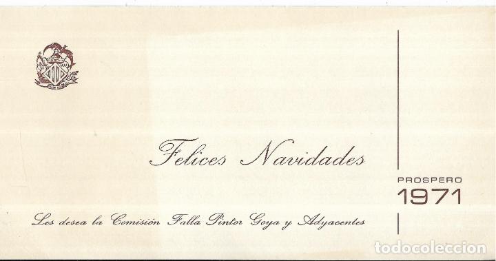 Outros artigos de papel: *** JN321 - FELICITACION DE NAVIDAD DE LA COMISION DE LA FALLA PINTOR GOYA Y ADYACENTES 1970/71