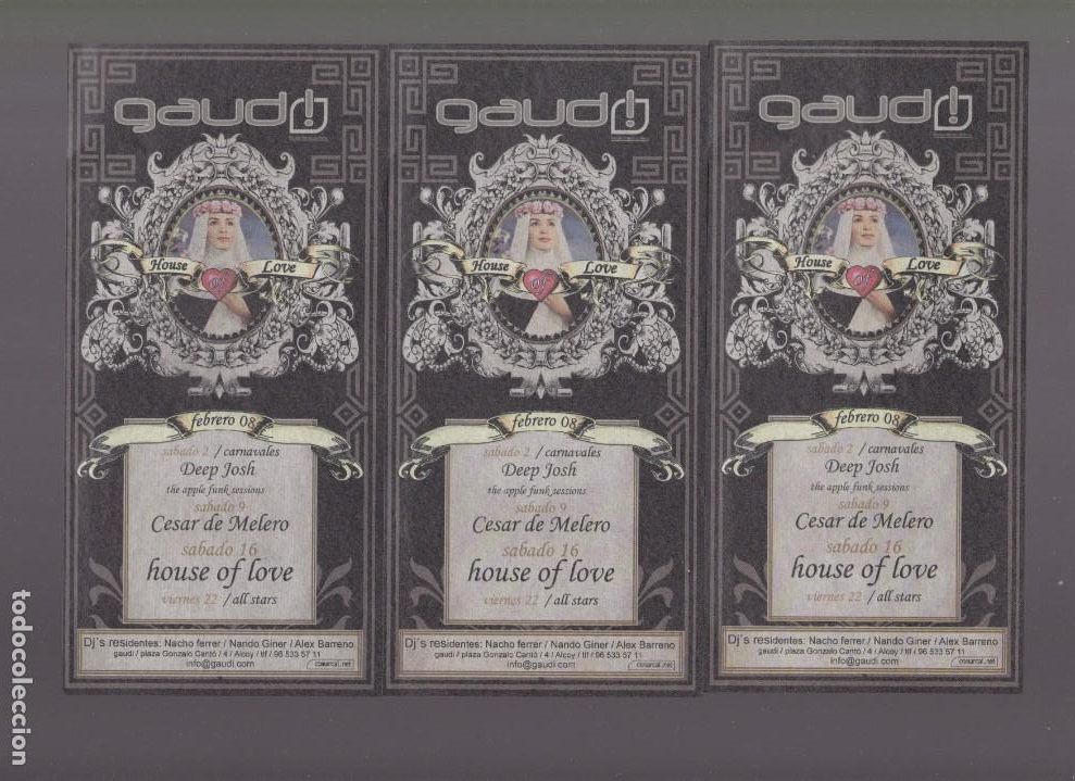 Otros Art&iacute;culos de Coleccionismo en Papel: ALCOY (ALICANTE) - DISCO GAUD&Iacute; - PASES PUBLICIDAD SESSION