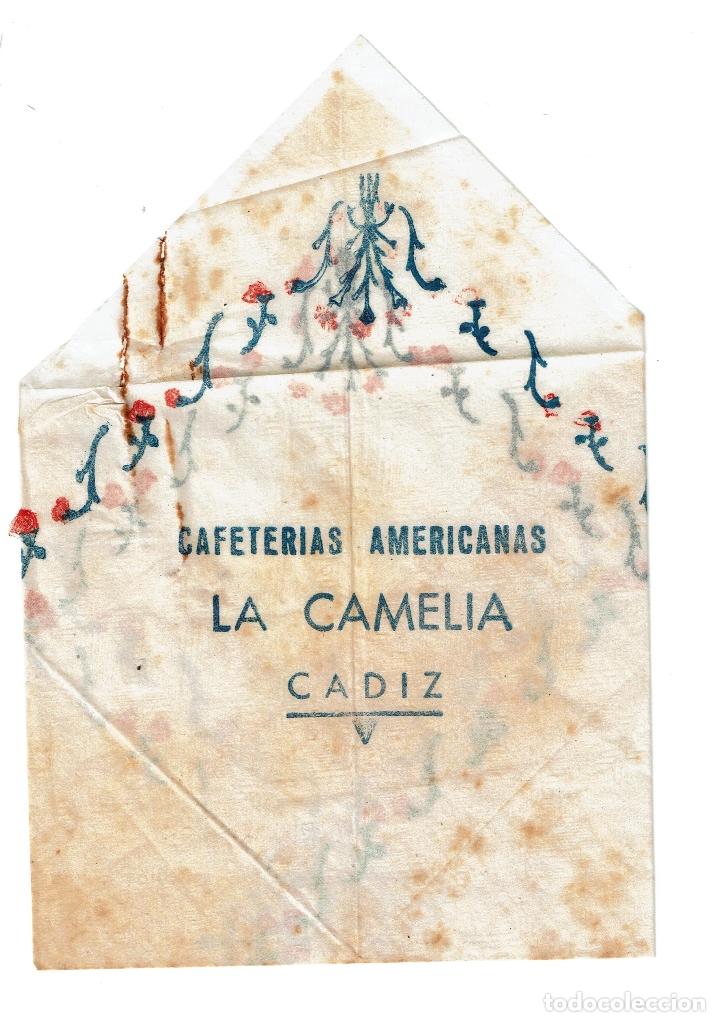 Otros Art&iacute;culos de Coleccionismo en Papel: LA CAMELIA CADIZ A&Ntilde;OS 50 CAFETERIAS AMERICANAS SERVILLETA