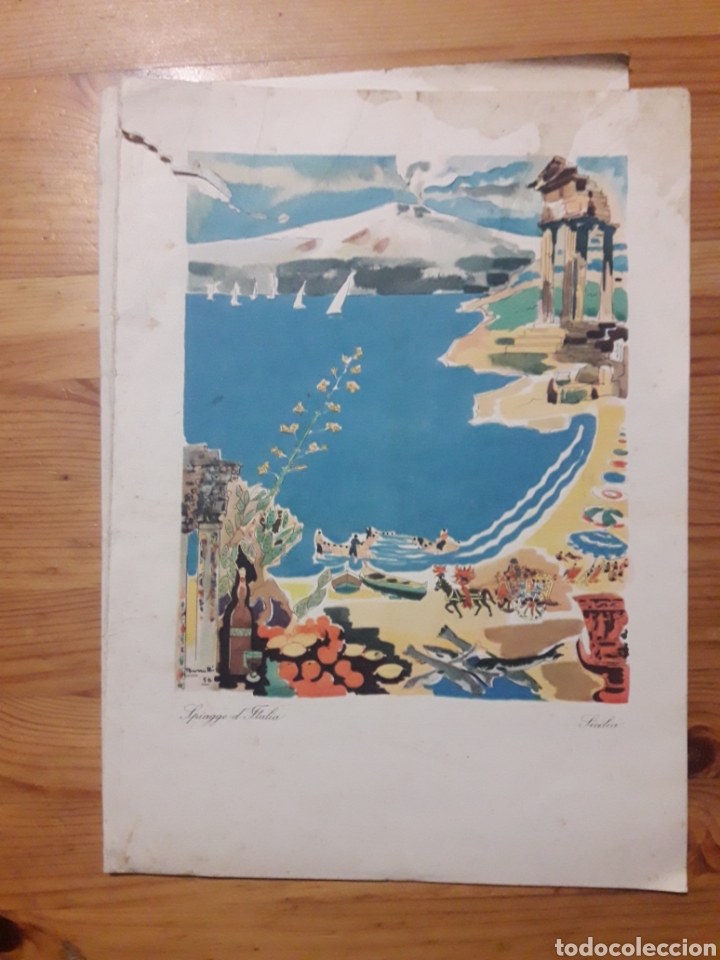 Otros art&iacute;culos de coleccionismo en papel: Men&uacute; Conte Biancamano 1957 Italia Sociedad Navegacion Spiagge d'Italia Sicilia