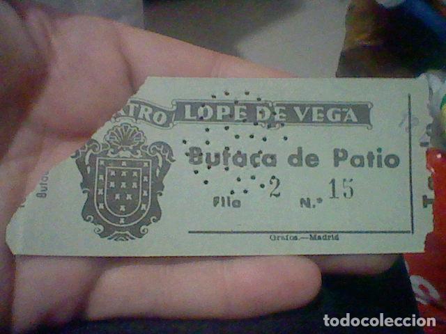 Otros Art&iacute;culos de Coleccionismo en Papel: ENTRADA TEATRO LOPE DE VEGA 1952 LAS HIJAS DE HELENIA 12 AGO 10 X 5,3 CMS