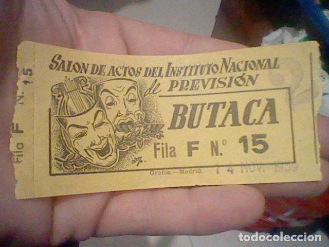 Otros Art&iacute;culos de Coleccionismo en Papel: ENTRADA INSTITUTO NACIONAL PREVISION 1959 DON JUAN TENORIO 14 NOV 11 X 5 CMS APROX