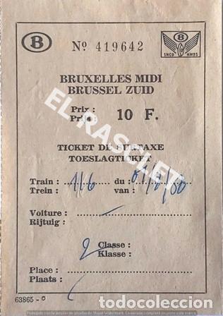 Paper Collecting Others: ANTIG&Uacute;O BILLETE  TRANSPORTE DE BRUSELAS