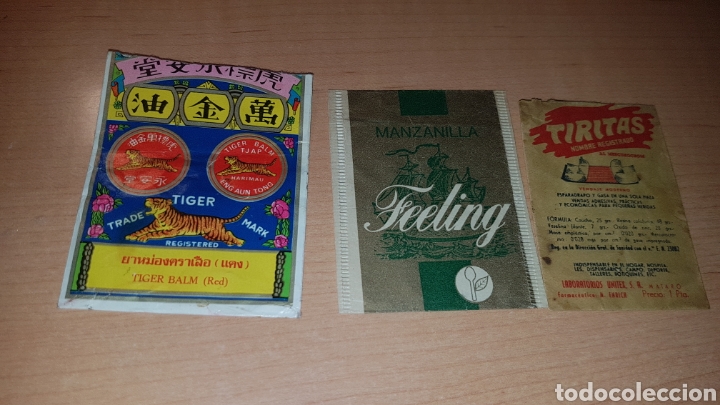 Otros Art&iacute;culos de Coleccionismo en Papel: 3 sobres coleccionismo varios Tiger balm, feeling y tiritas