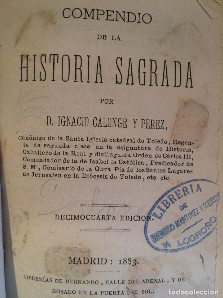 Otros Art&iacute;culos de Coleccionismo en Papel: HISTORIA SAGRADA 1883
