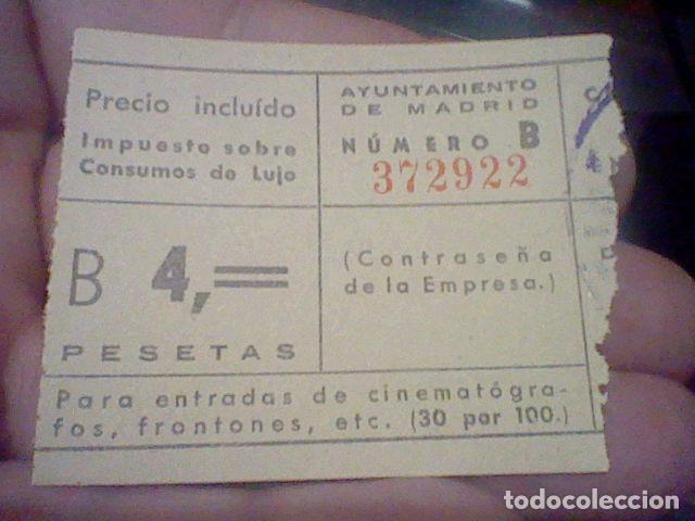 Otros art&iacute;culos de coleccionismo en papel: ENTRADA CINE LUSARRETA AMOR SEIS LECCIONES Y MADONA SIETE LUNAS 1947 6 X 5 CMS APRX