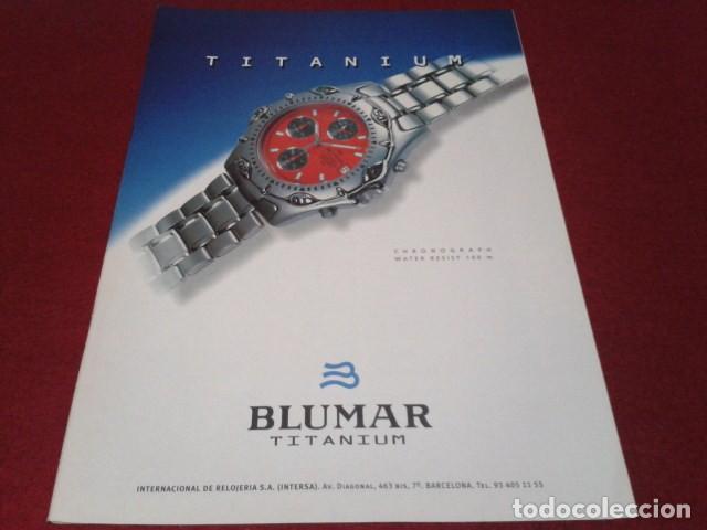 Sammelleidenschaft Andere Papierartikel: LOTE P&Oacute;STER PUBLICIDAD REVISTA (  RELOJ - BLUMAR TITANIUM ) RECORTE A4