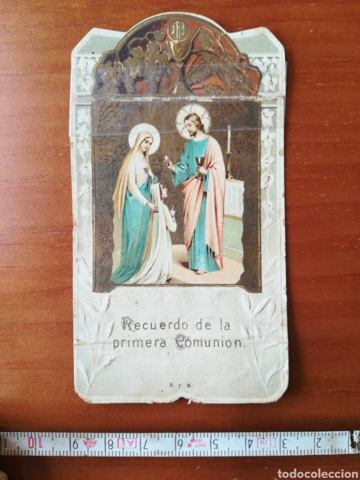 Collectionnisme Papier divers: Estampa recuerdo primera comuni&oacute;n Lolita verdu dolz 1917 barcelona