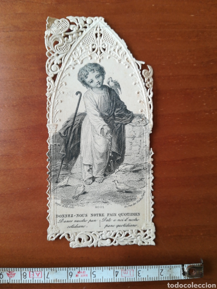 Collectionnisme Papier divers: Estampa troquelada relieve l. Turgis e hijos paris 2001 danos nuestro pan cotidiano