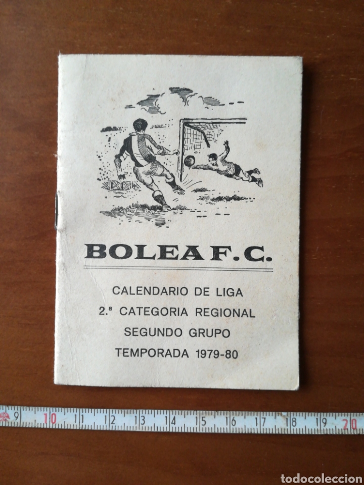 Otros art&iacute;culos de coleccionismo en papel: Calendario liga 2 categor&iacute;a regional 1979 1980 bolea f.c.