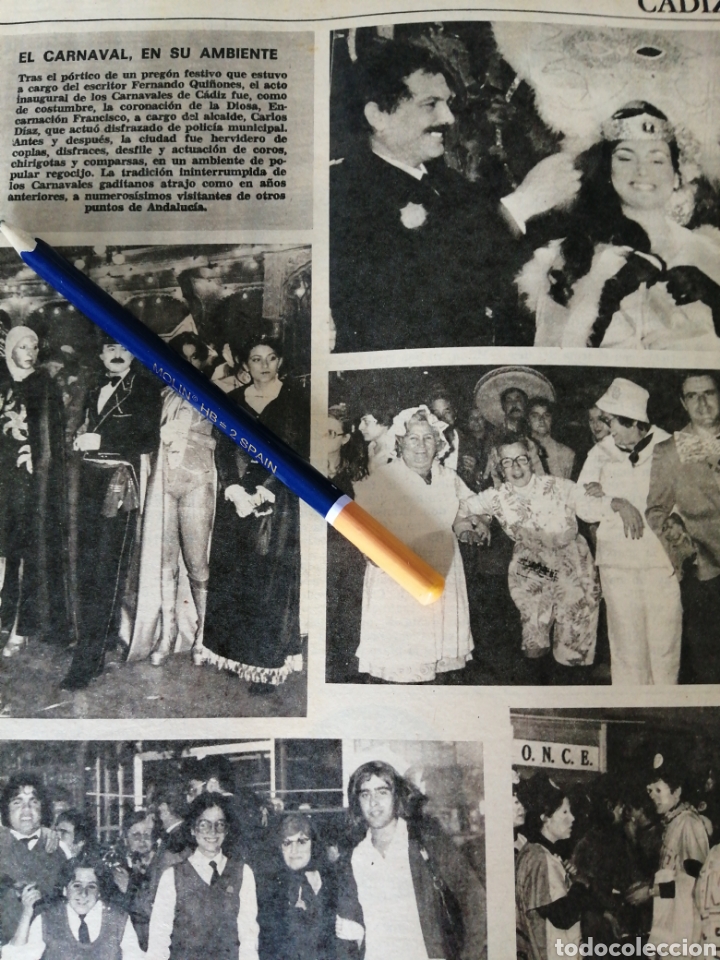 Outros artigos de papel: RECORTE PRENSA 1980 EL CARNAVAL DE C&Aacute;DIZ A CARGO ESCRITOR FERNANDO QUI&Ntilde;ONES. VER