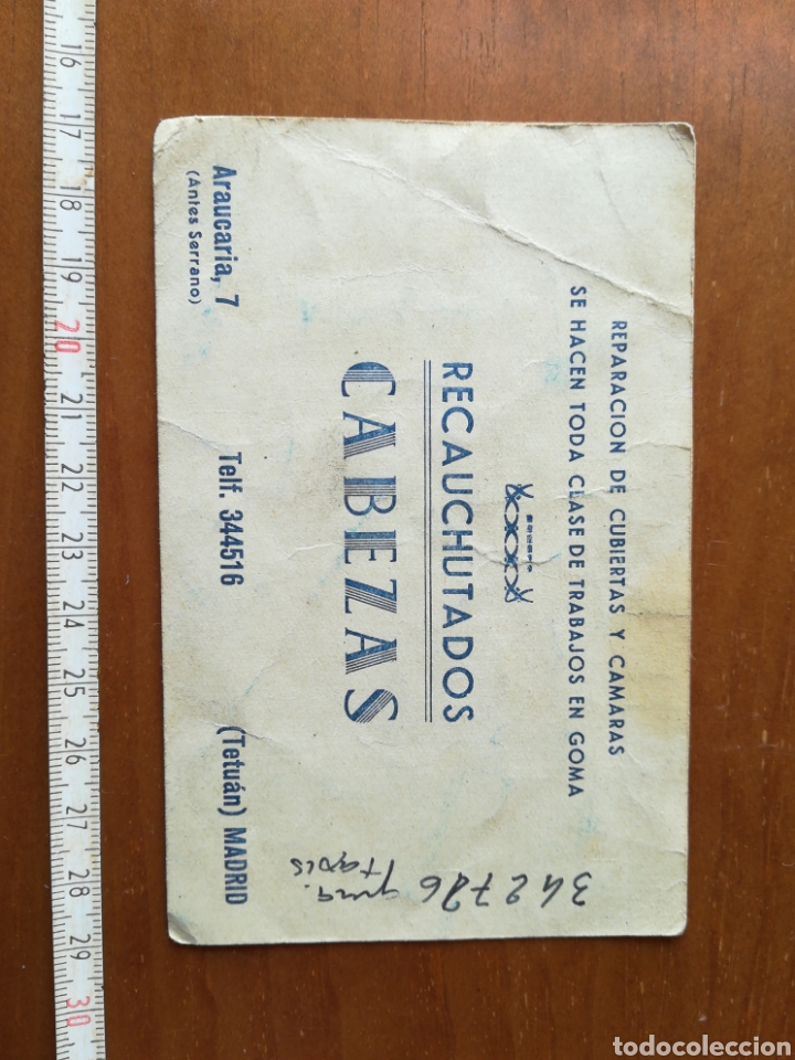 Otros Art&iacute;culos de Coleccionismo en Papel: Tarjeta recauchutados cabezas tetuan madrid