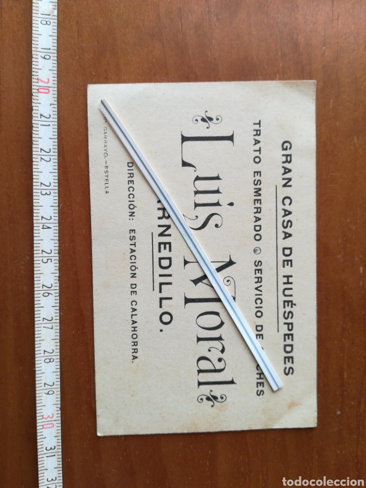 Otros Art&iacute;culos de Coleccionismo en Papel: Luis moral arnedillo calahorra casa huespedes