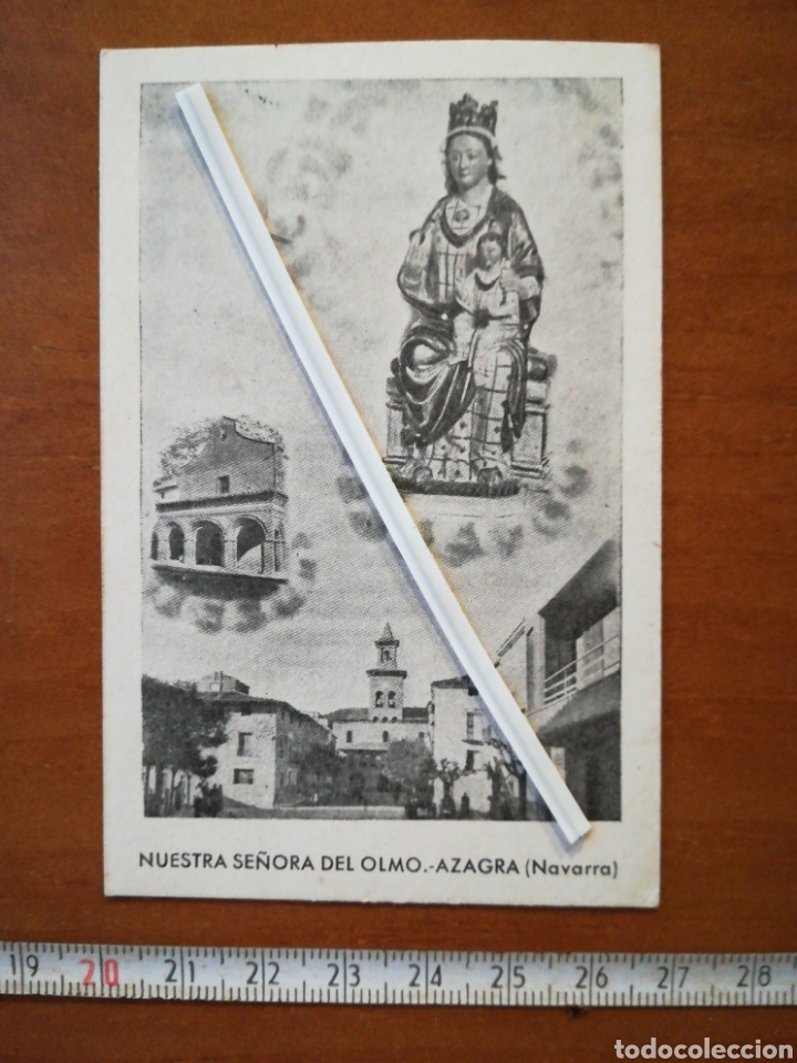Otros Art&iacute;culos de Coleccionismo en Papel: Estampa 1950 azagra nuestra se&ntilde;ora del olmo