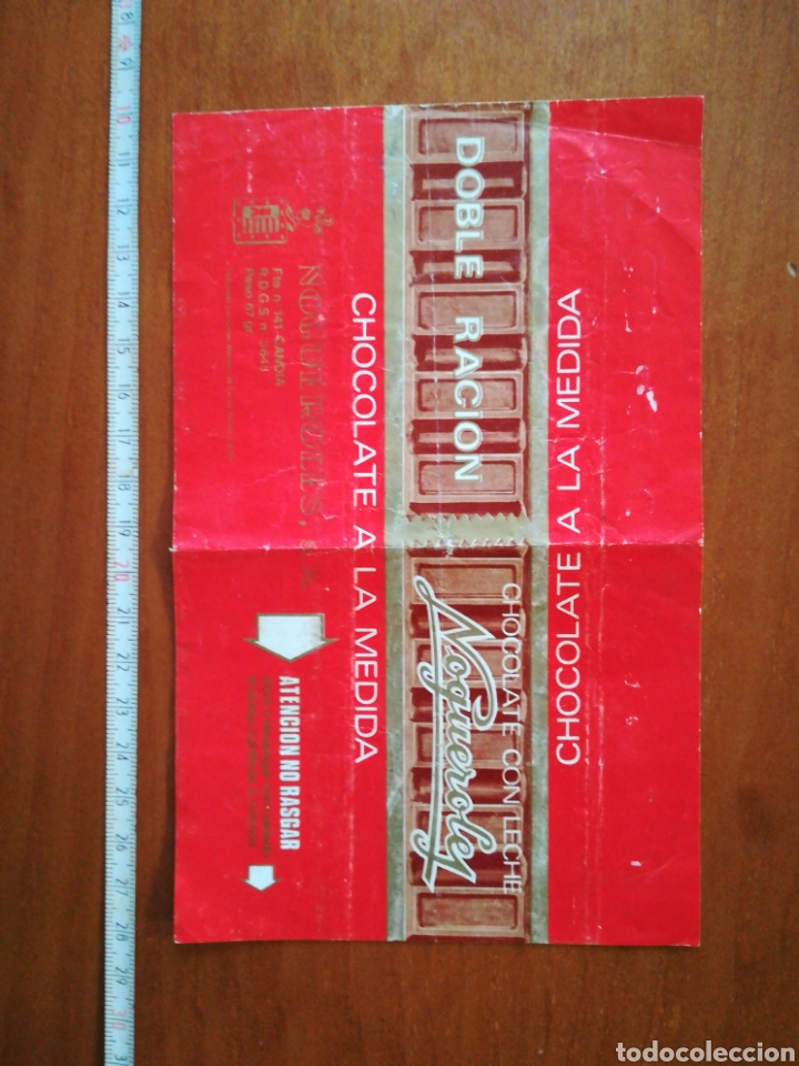Otros Art&iacute;culos de Coleccionismo en Papel: Envoltorio con cromos Chocolate con leche nogueroles doble racion