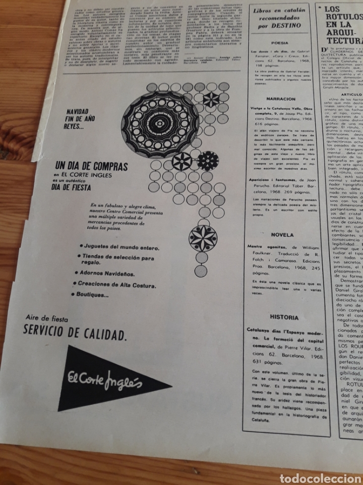 Otros Art&iacute;culos de Coleccionismo en Papel: Anuncio revista recorte El Corte Ingles y Gustavo Gili