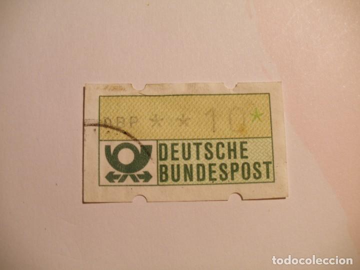 Otros Art&iacute;culos de Coleccionismo en Papel: ALEMANIA - ATMS, ETIQUETA DE CORREOS - TROMPETA DE CORREOS - DEUTSCHE BUNDESPOST.