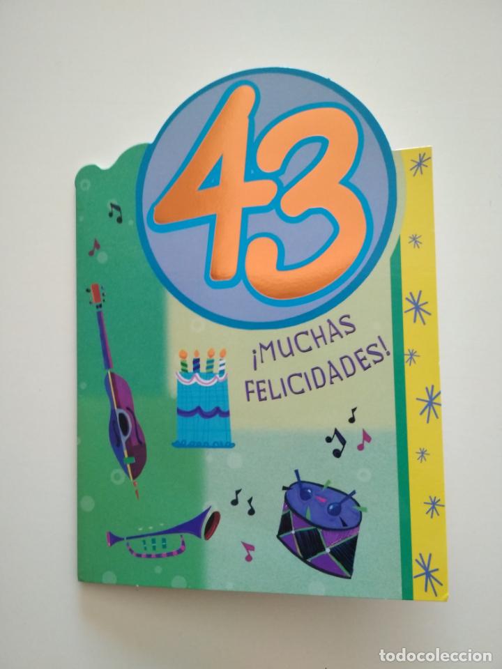 Otros art&iacute;culos de coleccionismo en papel: TARJETA DE FELICITACI&Oacute;N 43 ANIVERSARIO - SIN ESCRIBIR