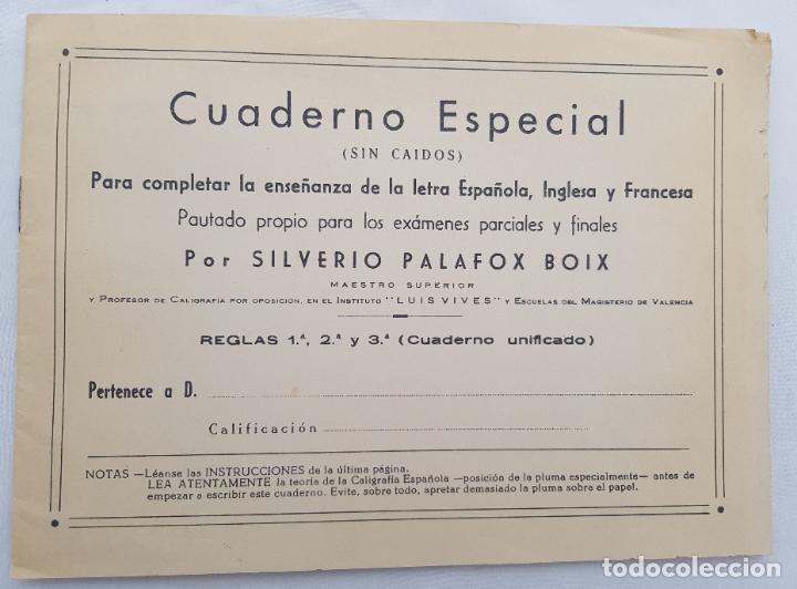 Altri oggetti di carta: CUADERNO ESPECIAL (Sin caidos) letra Espa&ntilde;ola, Inglesa y Francesa. 1965. PALAFOX BOIX Silverio