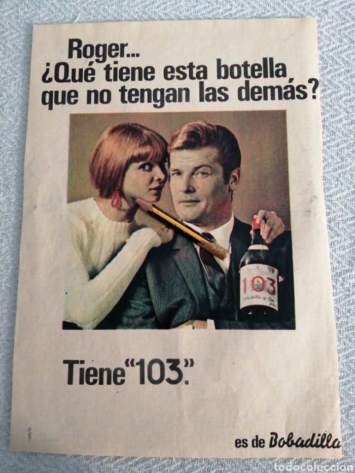 Otros Art&iacute;culos de Coleccionismo en Papel: RECORTE PRENSA A&Ntilde;OS 60.1968 PUBLICIDAD BOBADILLA 103 ROGER.D.ABC68