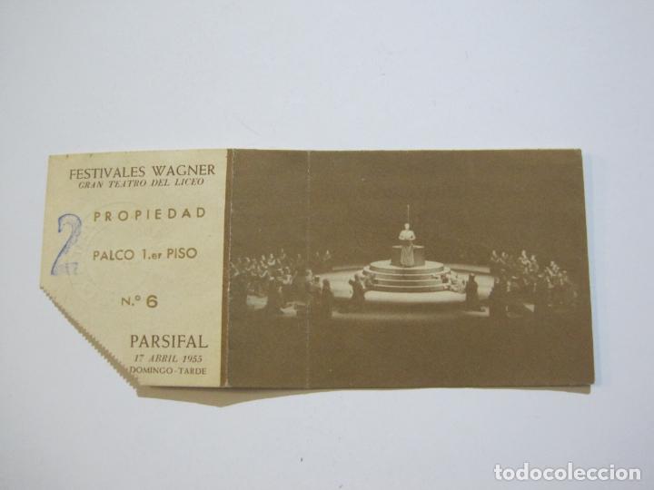 Otros Art&iacute;culos de Coleccionismo en Papel: BARCELONA-GRAN TEATRE DEL LICEU-FESTIVALES WAGNER-A&Ntilde;O 1955-ENTRADA ANTIGUA-VER FOTOS-(69.165)