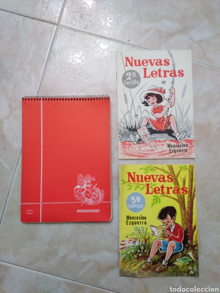 Otros Art&iacute;culos de Coleccionismo en Papel: Lote antiguo material escuela ( 2 cartillas + cuaderno )