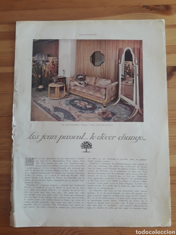 Otros Art&iacute;culos de Coleccionismo en Papel: Les jours passent le decor change decoracion a&ntilde;os 20 o art deco o noveau fragmento 4 pag revista