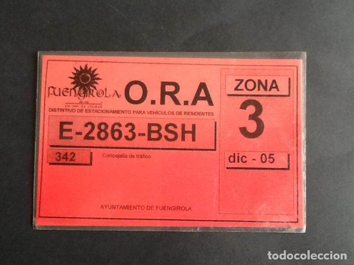 Otros art&iacute;culos de coleccionismo en papel: TARJETA DE APARCAMIENTO - ORA - FUENGIROLA. 2005. ENVIO INCLUIDO.