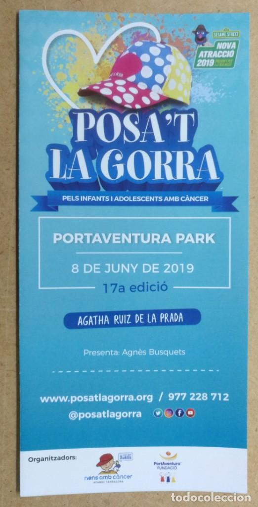 Otros Art&iacute;culos de Coleccionismo en Papel: folleto, triptico, parque tematico port aventura - posa&acute;t la gorra 2019 (B)