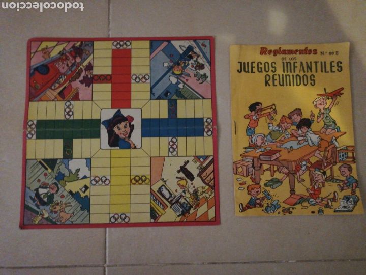 Otros Art&iacute;culos de Coleccionismo en Papel: Tablero de los juegos reunidos m&aacute;s reglamento N&deg;00E de los juegos infantiles reunidos