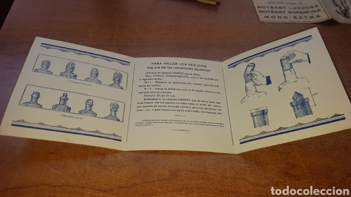 Otros Art&iacute;culos de Coleccionismo en Papel: Desplegable f&aacute;brica espa&ntilde;ola de c&aacute;psulas el&aacute;stica secas Ernest Barcelona