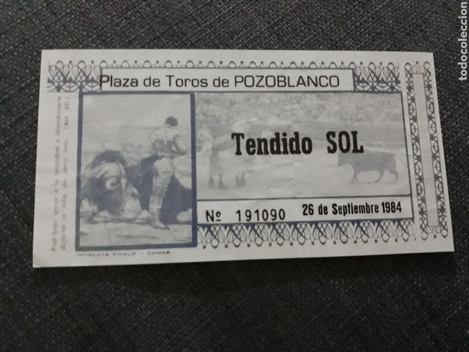 Paper Collecting Others: REPRODUCCI&Oacute;N DE ENTRADA DIARIO EL MUNDO , DE LA CORRIDA DE POZOBLANCO , MUERTE DE PAQUIRRI.