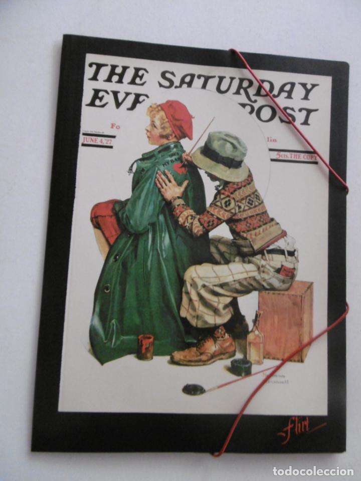 Otros Art&iacute;culos de Coleccionismo en Papel: CARPETA CON GOMAS Y SOLAPA - THE SATURDAY EVENING POST - FLIRT - AMBAR - SIN USAR