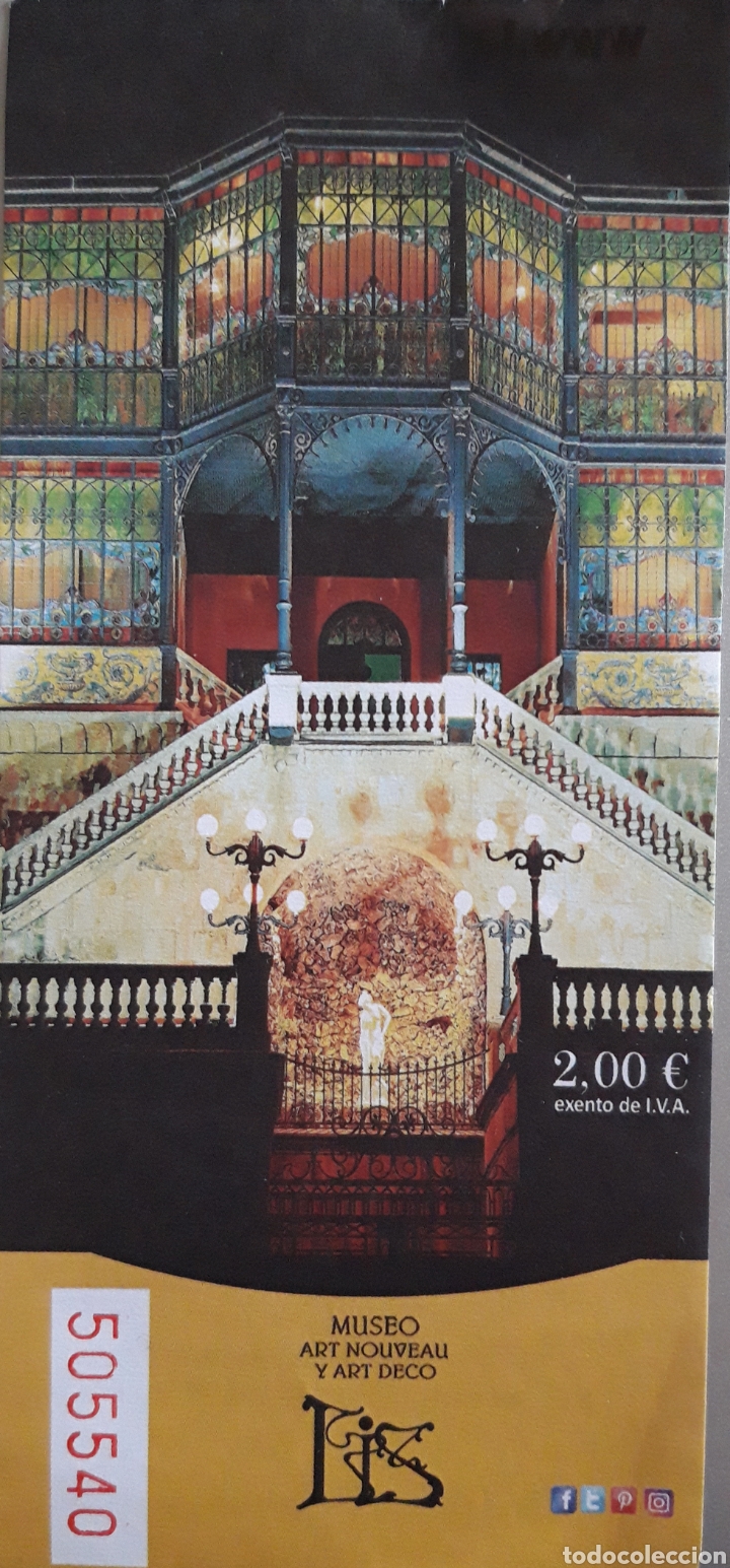 Otros Art&iacute;culos de Coleccionismo en Papel: ENTRADA MUSEO ART NOUVEAU Y ART DECO SALAMANCA