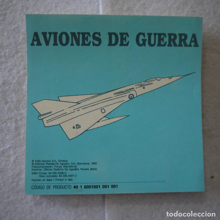 Otros art&iacute;culos de coleccionismo en papel: AVIONES DE GUERRA. COLECCI&Oacute;N DE 60 FICHAS - PLANETA DE AGOSTINI - 1992