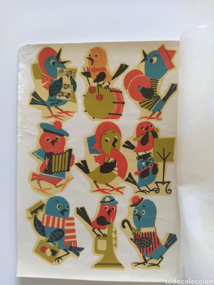 Otros Art&iacute;culos de Coleccionismo en Papel: CALCOMAN&Iacute;AS ORTEGA ANTIGUAS.tama&ntilde;o 11 x16 cm serie A n 185 p&aacute;jaros m&uacute;sicos