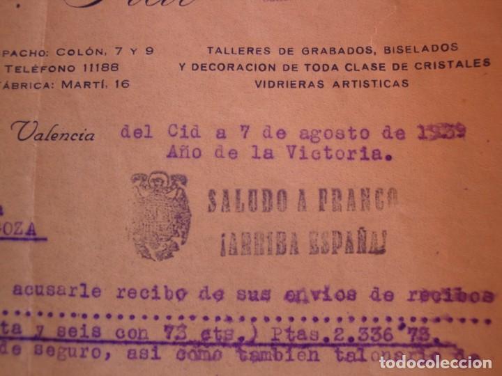 Otros art&iacute;culos de coleccionismo en papel: CARTA DEL 1.939 - Foto 2
