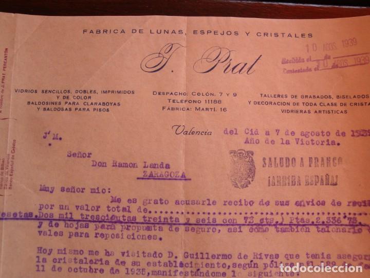 Otros art&iacute;culos de coleccionismo en papel: CARTA DEL 1.939 - Foto 3