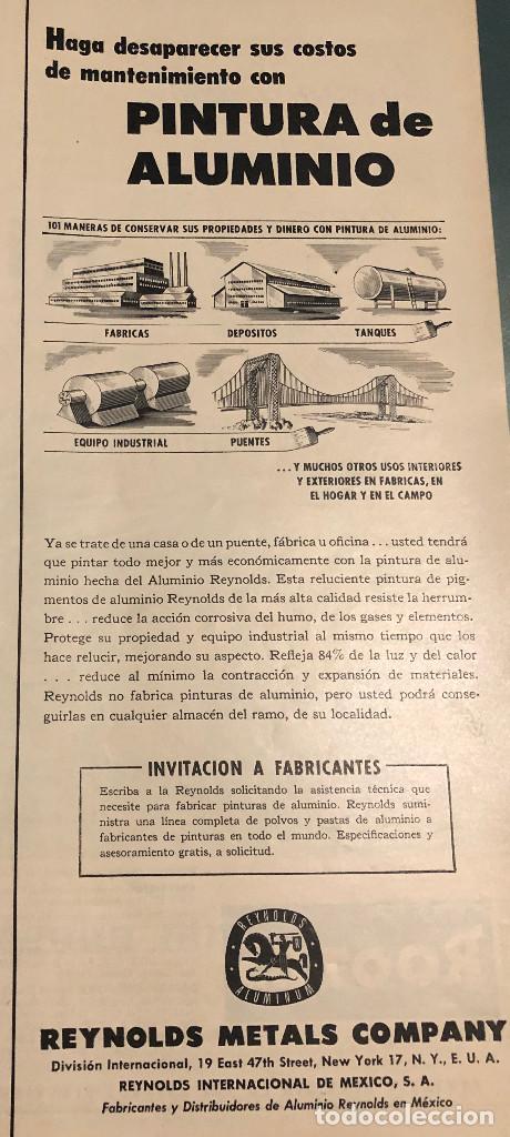 Otros Art&iacute;culos de Coleccionismo en Papel: Publicidad de prensa de metal&uacute;rgica Reynolds. Original a&ntilde;o 1954. 14 x 35 cm. Buen estado.