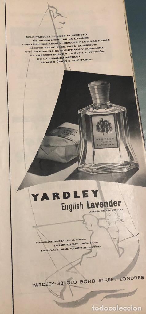 Otros Art&iacute;culos de Coleccionismo en Papel: Publicidad de prensa de lavanda Yardley. Original a&ntilde;o 1954. 14 x 35 cm. Buen estado.